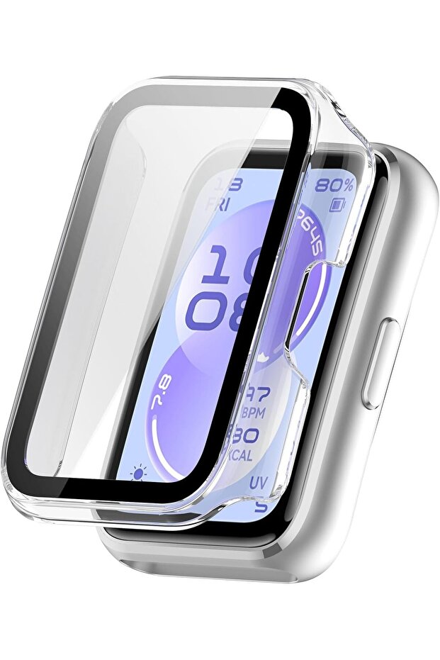 Huawei Band 11 Compatible High-Quality Hard Transparent Pc Case and Screen Protector with Touch Sensitivity