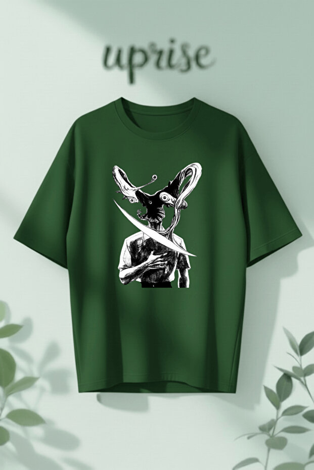 Parasyte Manga Printed Cotton Oversize T-Shirt