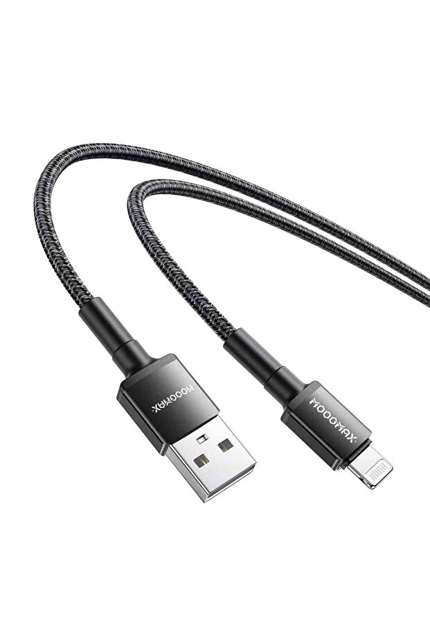 كابل شحن سريع للايفون قماش-اسود MX123-IP