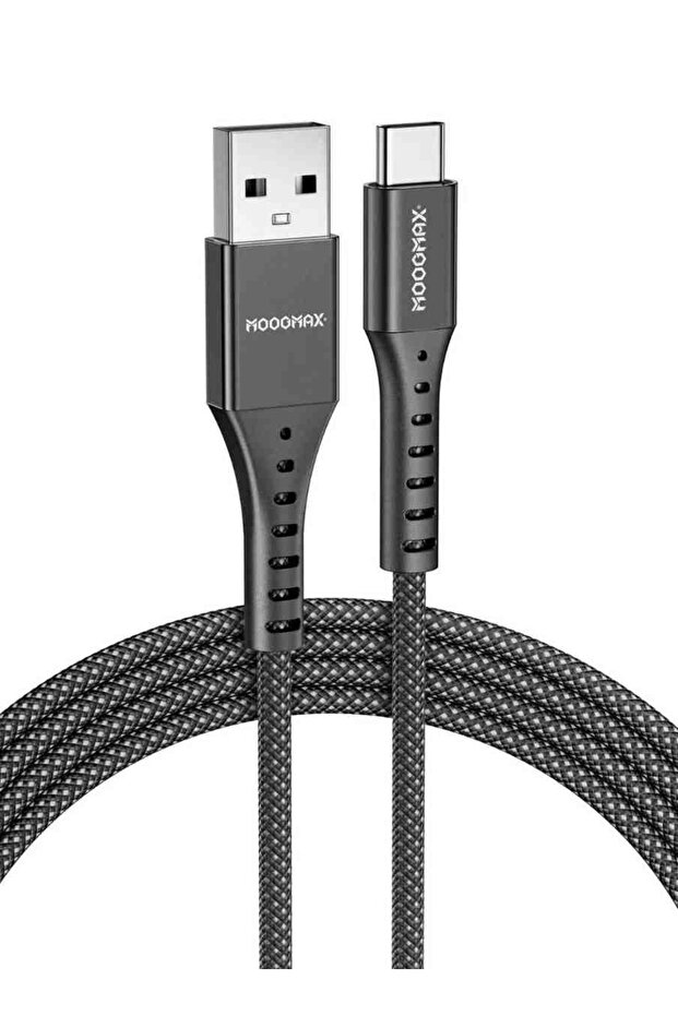 كابل شحن سريع قماش-اسود MX145-USB-TYPC-2M