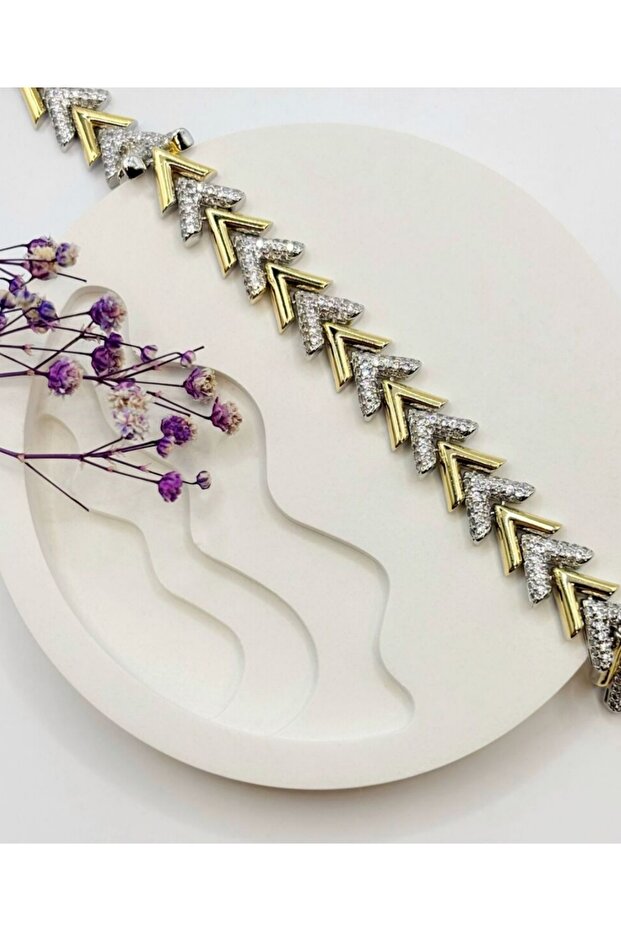Brass Vip Series Gold Zircon Stone Fish Scale Model Women's Bracelet