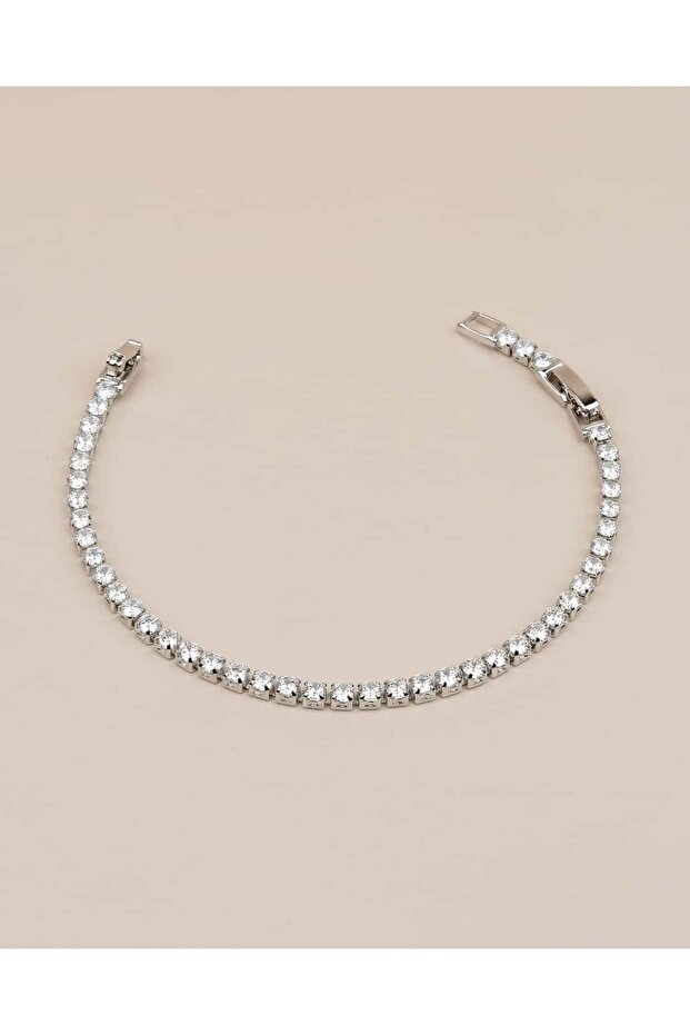 Luvessa Round Zircon Stone Classic Thin Waterway Xuping Bracelet - 3 mm