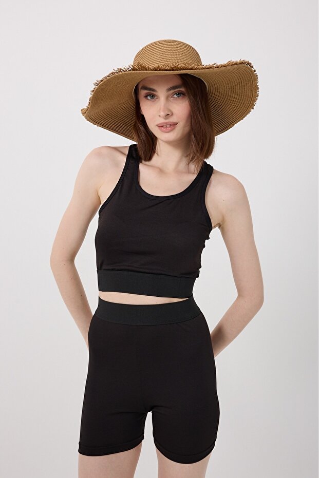 Crop Üst & Kısa Şortlu Mayo Set