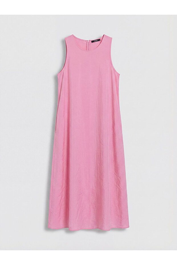 Xside Crew Neck Pocket A-Line Dress