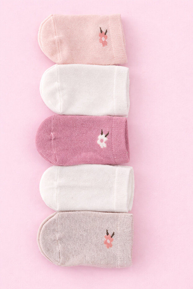 5-Pack Non-Slip Sole Baby Booties