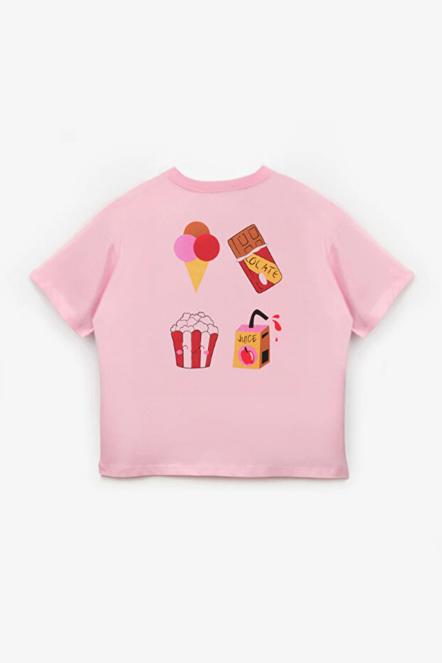 Le Mabelle Girls' Printed T-Shirt Pink