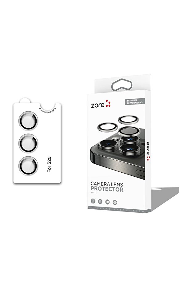 Galaxy S25 Zore Cl-12 Premium Sapphire Non-Fingerprint Anti-Reflective Camera Lens Protector