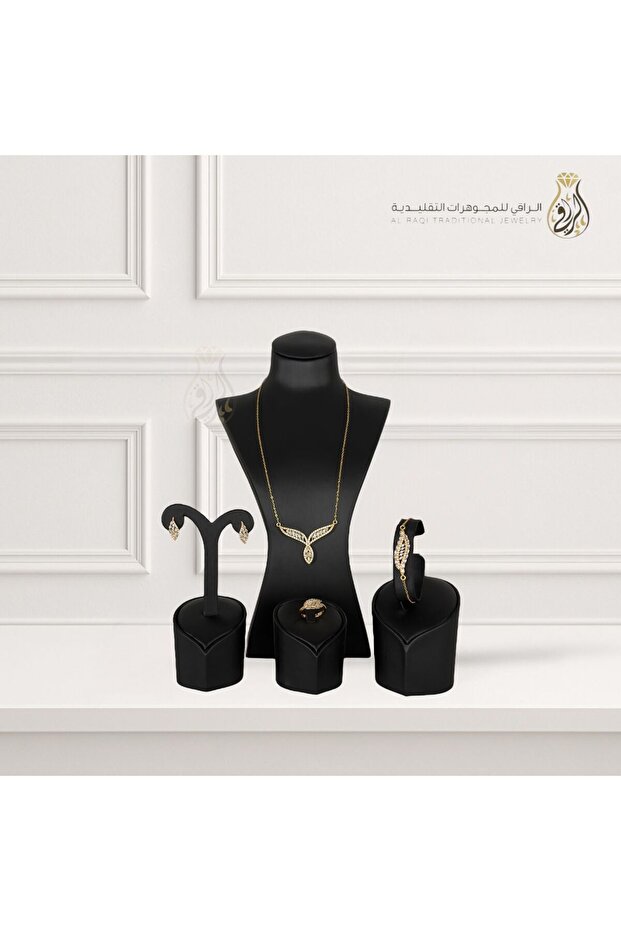 Zircon Leaf Set - Gold - 1