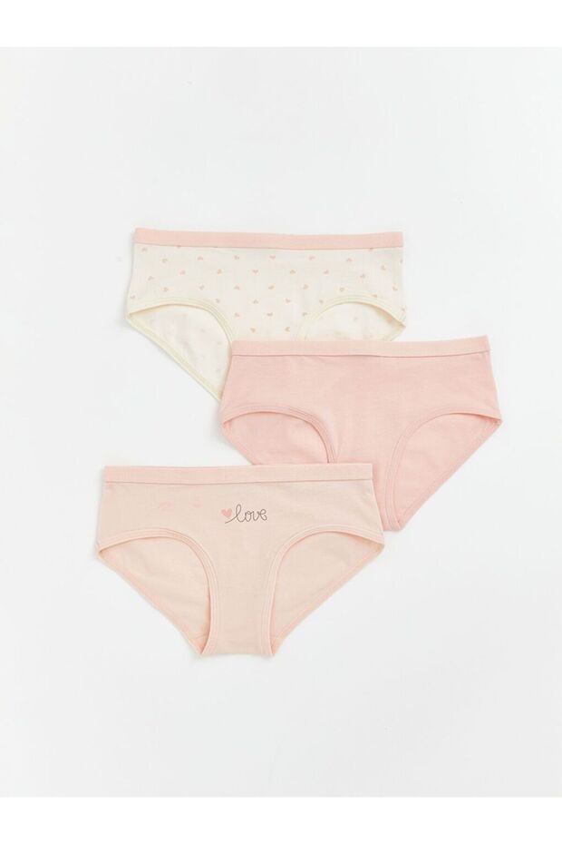 LCW Kids Printed Girl's Panties 3-Piece