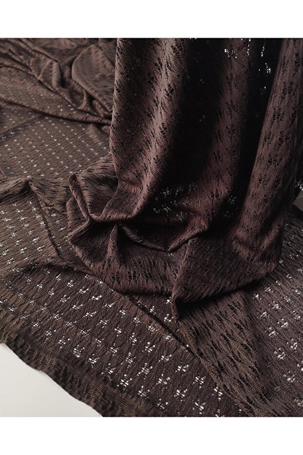 Bitter Brown Colored Lace Fabric Width: 150cm