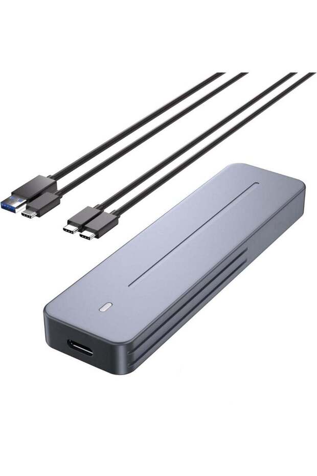 علبة M.2 NVME SSD، USB 3.1 بسرعة 10 جيجابت في الثانية، مصنوعة من الألومنيوم مع لوحة تبريد، بروتوكول مزدوج