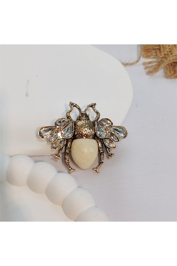 Style 1 Vintage Classic Women Bee Crystal Pin Badges Fashion Exquisite Elegant Insect Brooch