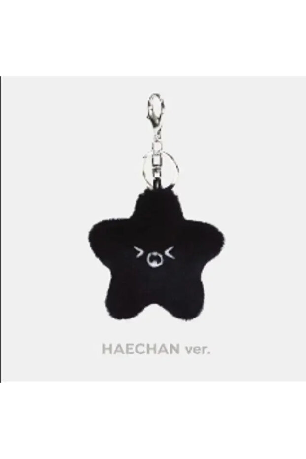 1 MARK DoYoung HAECHAN TAEYONG Keychain Black Luminous Pentagonal Heart Shaped Plush Pendant Suitab.