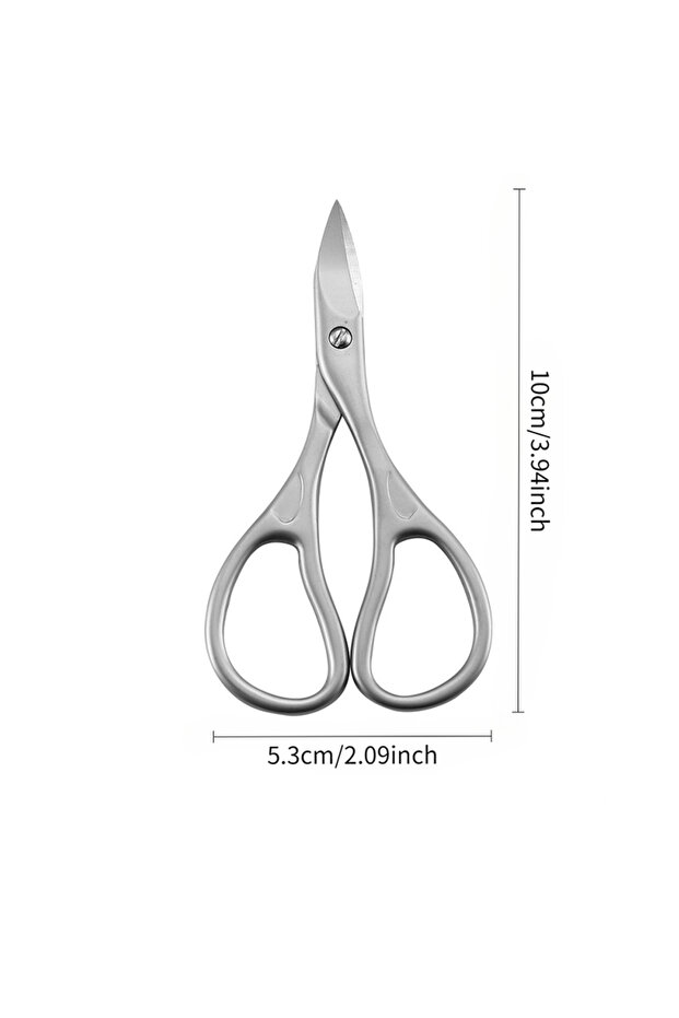 Silver Cuticle Scissors Stainless Steel Sharp Blade Durable Rust Free Nail Care Tool