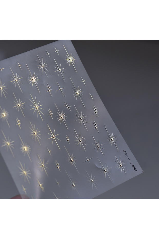 1pcs Gold Silver Star Laser Pink Colorful Sparkling Starlight Sparkling Water Diamond Relief Nail De