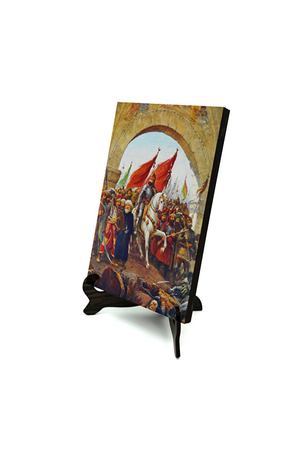 Fatih Sultan Mehmet's Entry into Istanbul Painting Printed Mdf Tabletop 10X15 5G-Fth1