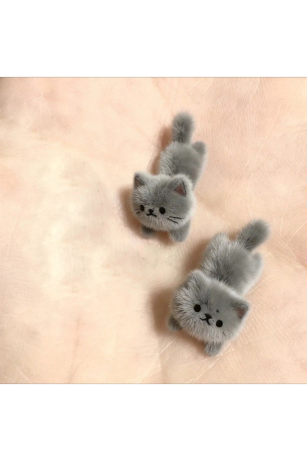 C Cute Flocking Cat Earrings Adorable Kitty Stud Earrings Dainty Trendy Animal Ear Studs Jewelry Fo.