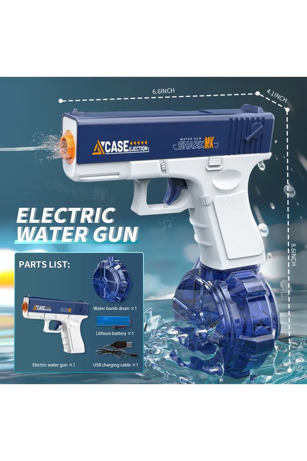 blue 2 Electric Water Toy Portable Automatic Electric Burst Water Kids Outdoor Water Toys