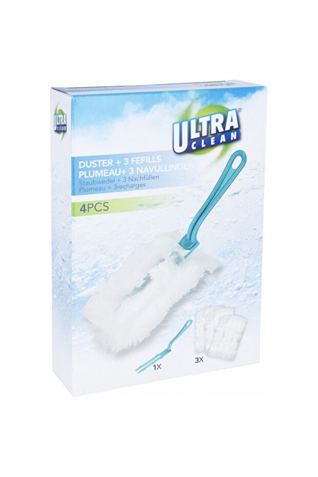 Ultra Clean Duster, plus 3 white microfiber refills - 2