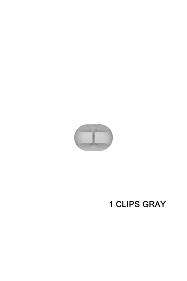 مشبك واحد من السيليكون الرمادي لتنظيم كابلات USB، أداة لف كابلات الشحن USB، مشابك لتنظيم سطح المكتب