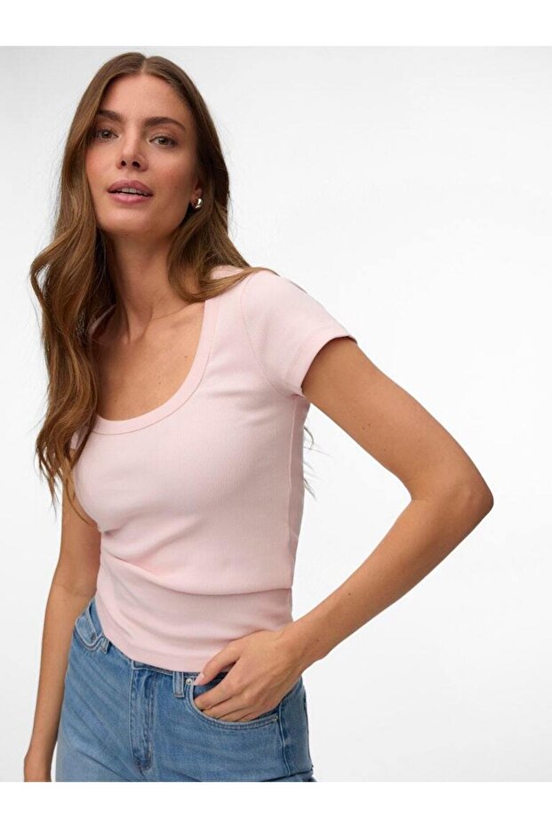 Women's T-Shirt 10344953 Vmchloe Cs Short U-Neck Noos