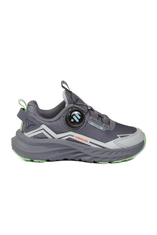 Gray Misina Lace-Up Boys' Sports Shoes