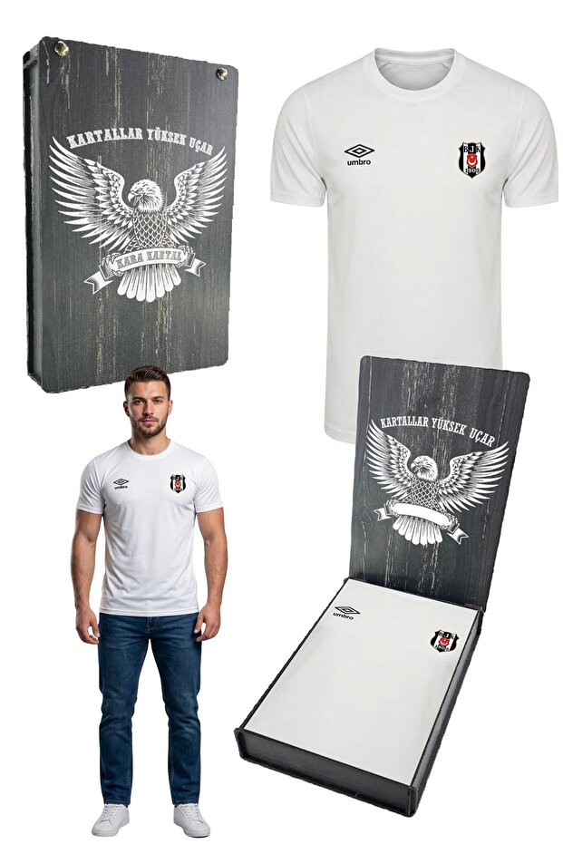 Umbro Training White Cotton T-Shirt Laser Box with Gift