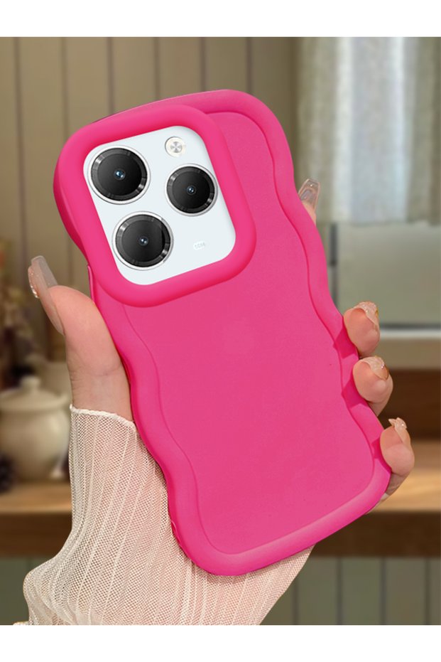Infinix Hot 40 Pro Compatible Simple Red Silicone Phone Case Shockproof