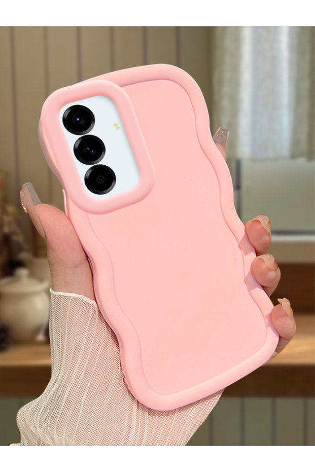 Samsung Galaxy A36 5g Compatible Shockproof Simple Pink Silicone Phone Case