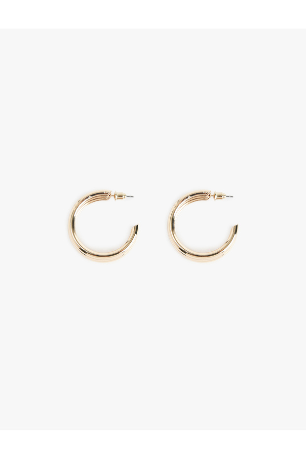 In-Line Steel Hoop Earrings