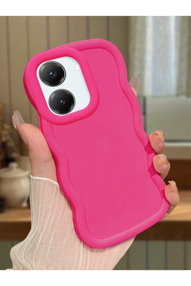 Simple Red Silicone Phone Case Compatible with Poco X7 Pro Shockproof
