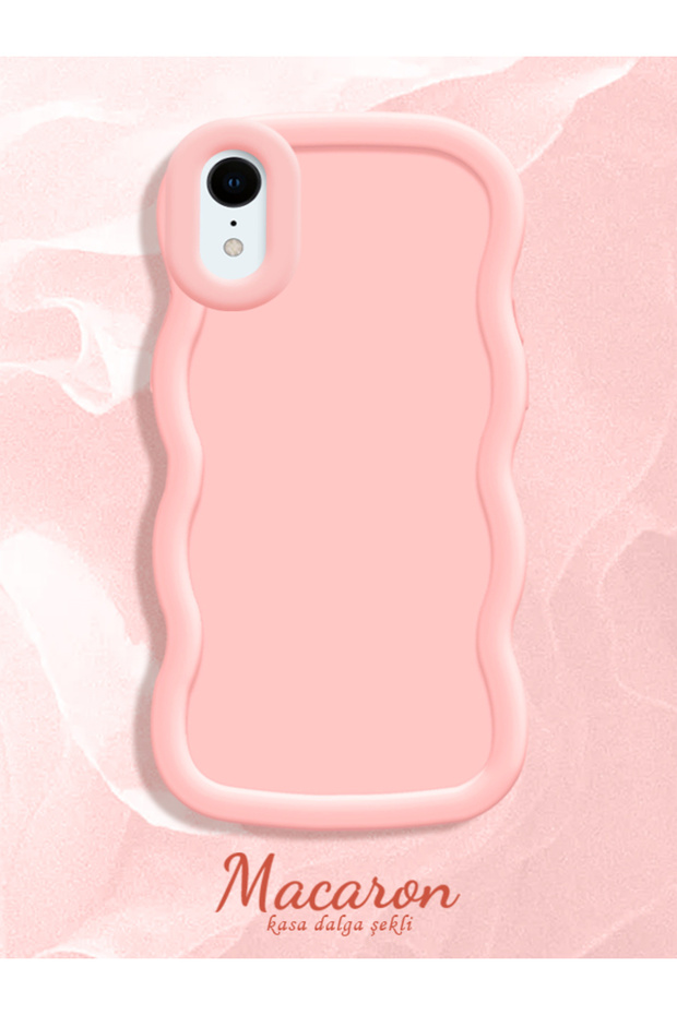 Simple Pink Silicone Phone Case Compatible with iPhone Xr Shockproof