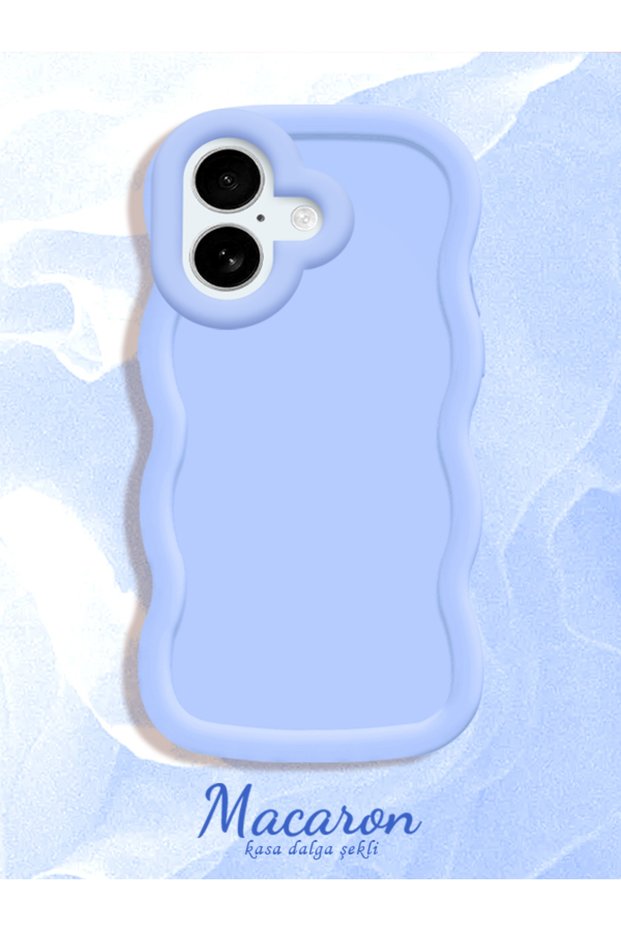 Shockproof Simple Blue Silicone Phone Case Compatible with iPhone 16 Plus