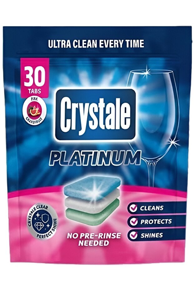 Platinum Dishwasher Tablets, 30 Tablets, All in One-No Pre-Rinse Needed