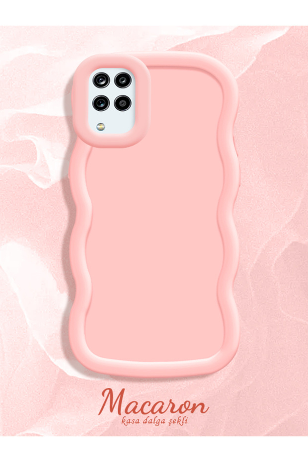 Simple Pink Silicone Phone Case Compatible with Samsung Galaxy A12 Shockproof
