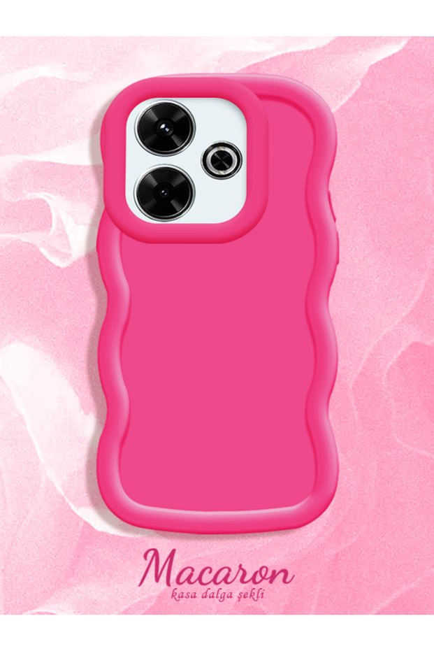 Shockproof Simple Red Silicone Phone Case Compatible with Redmi 13