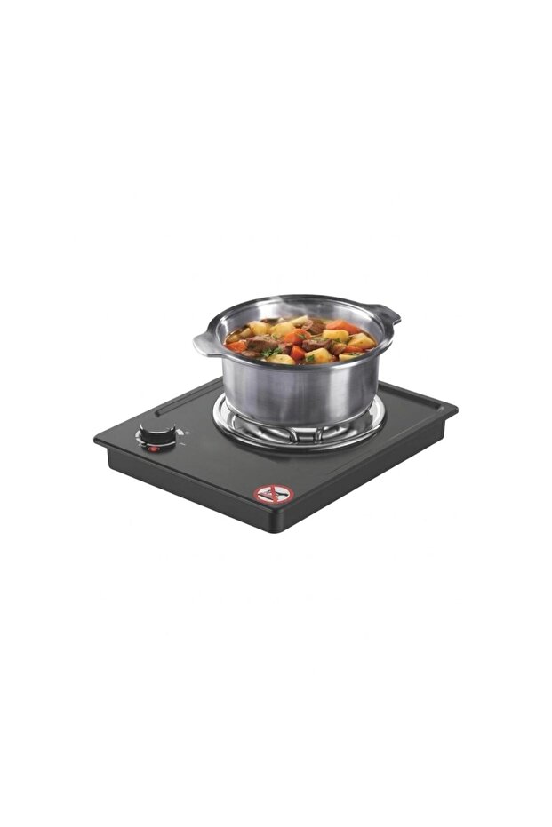 Electric Hot Plate, 1500W Single Burner Portable Countertop Stove, Adjustable Temp Control