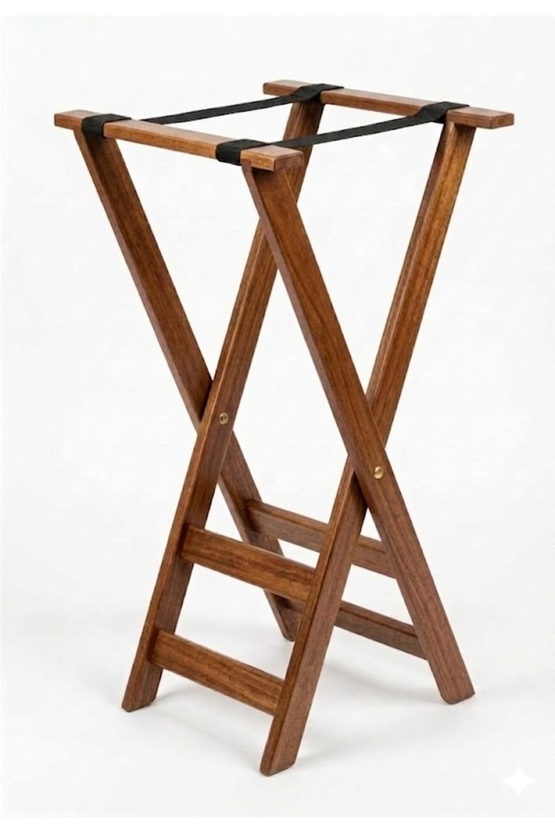 Tray Stand Foldable, Pine Wood, Light Duty