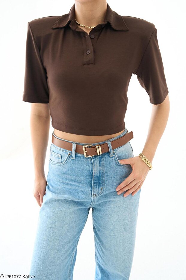 Women's Polo Collar Padded Premium T-Shirt