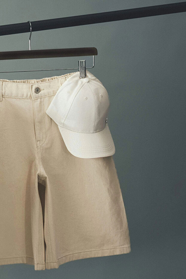 N6475A6Bg123 Beige Cotton Cap Hat for Girls