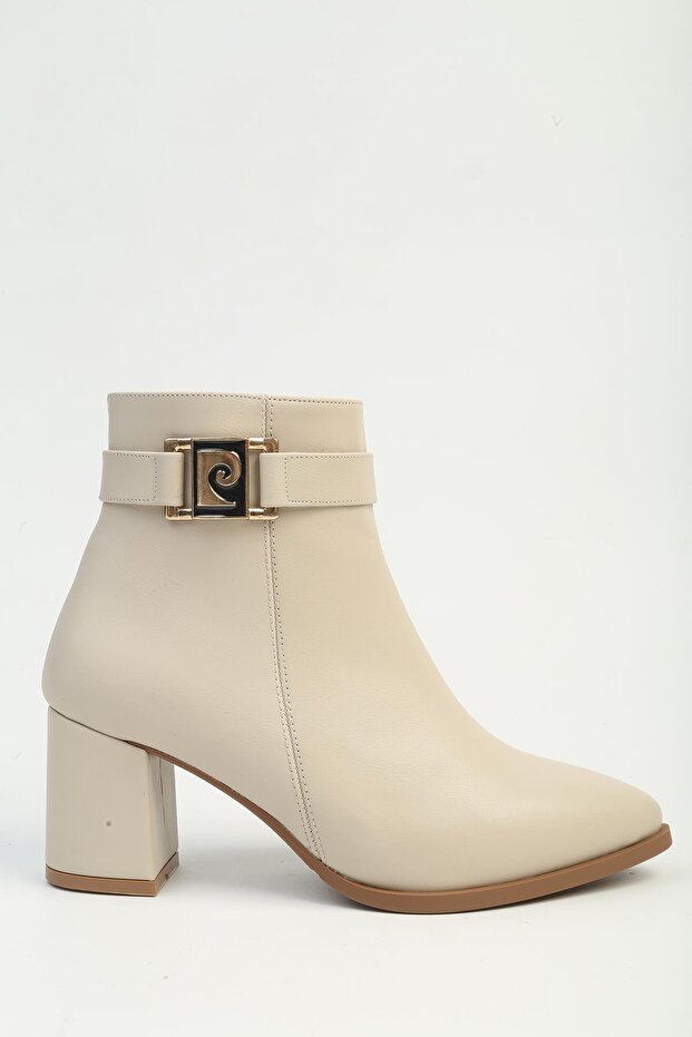 Cream Women's Heeled Boots Pc-54975