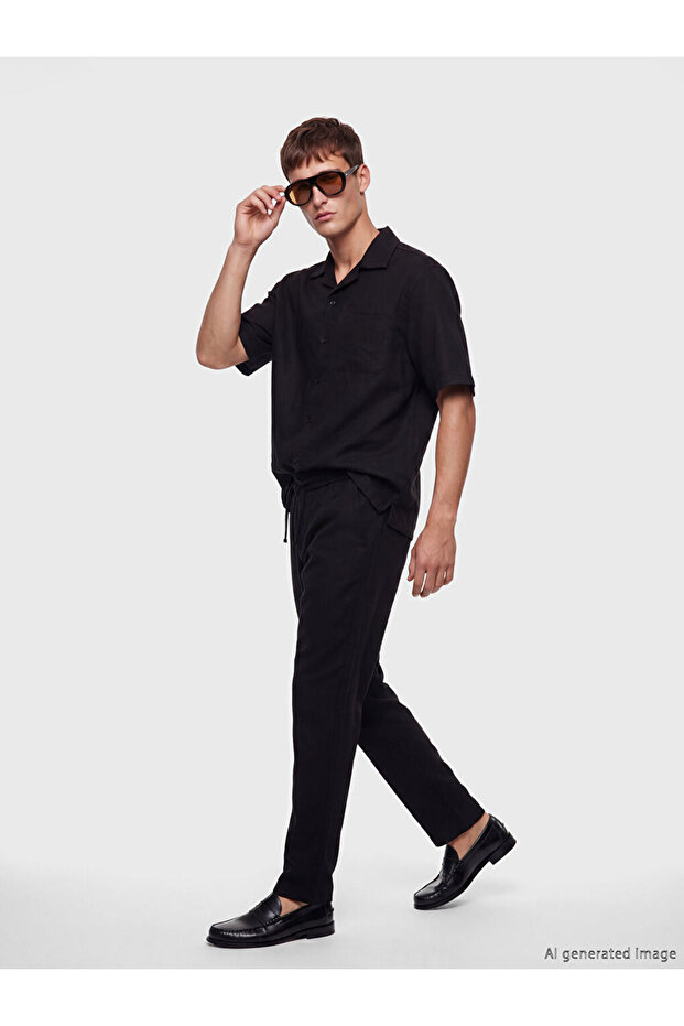 Regular Fit Resort Collar Men's Shirt