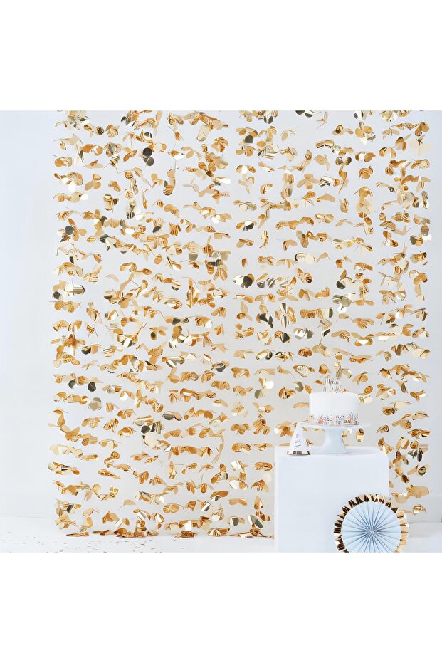 Birthday & Wedding 2*2 Meter Gold Backdrop.