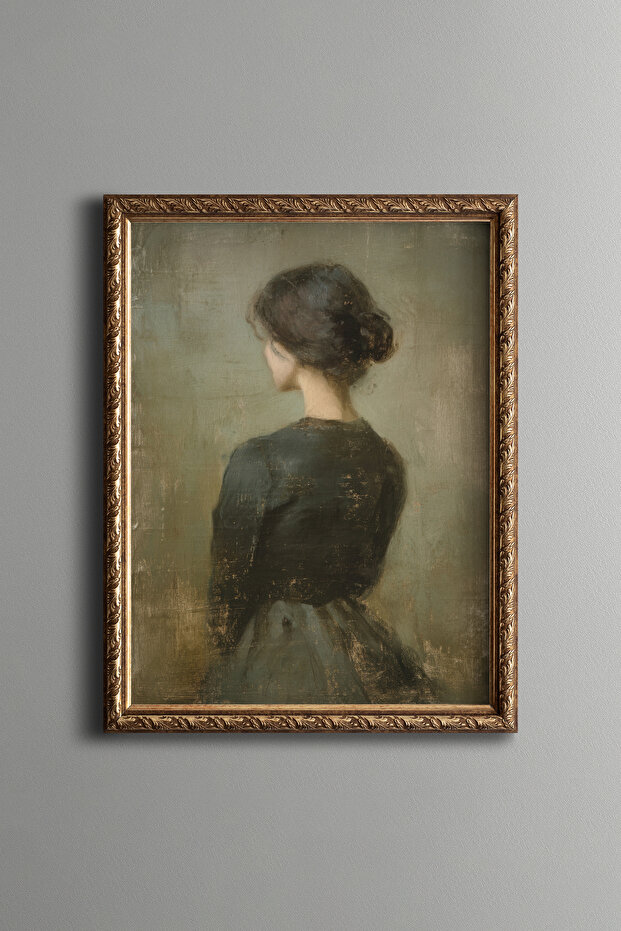 إطار نسائي أنيق بتصميم عتيق - نموذج نحيف - مزخرف من الخلف