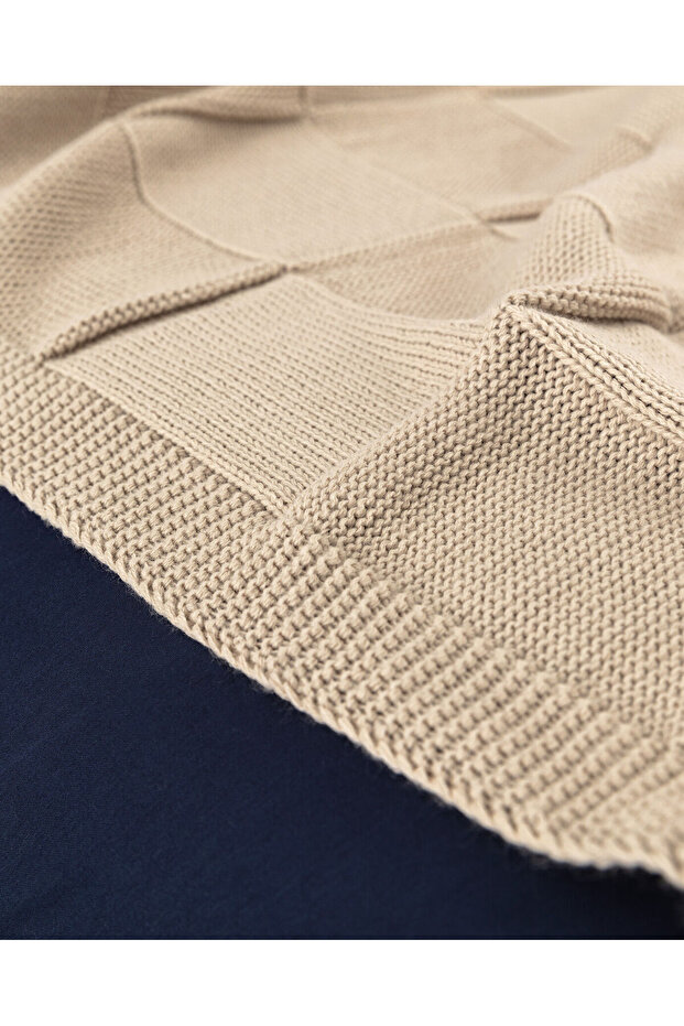 Perret Strickwaren Einzeldecke - Beige - 3