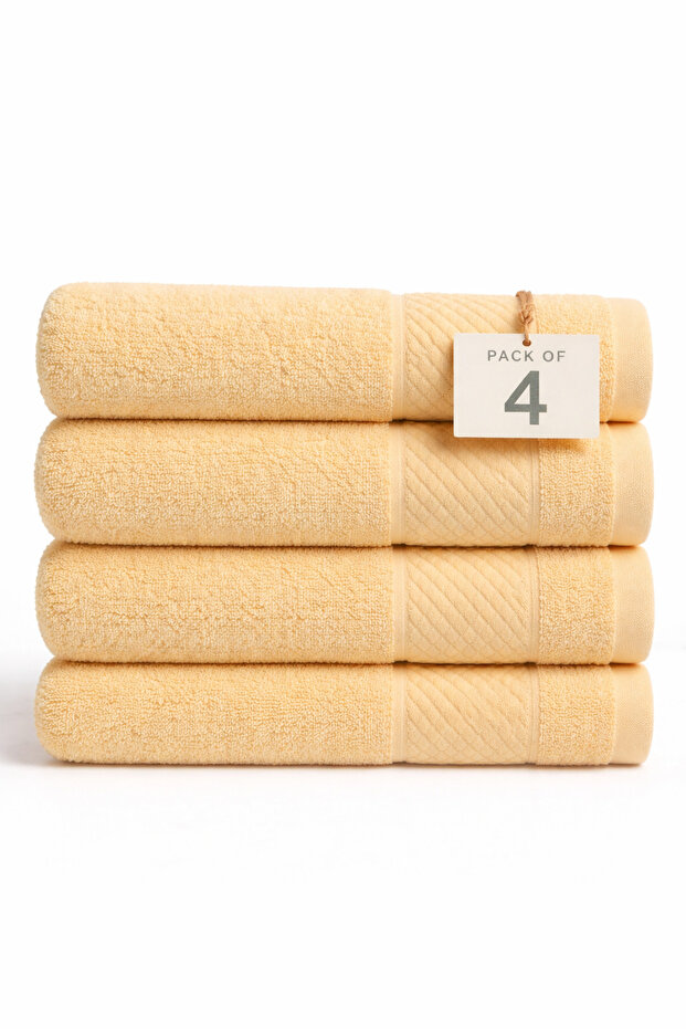- Pack of 4 Cotton-Rich Bath Towel