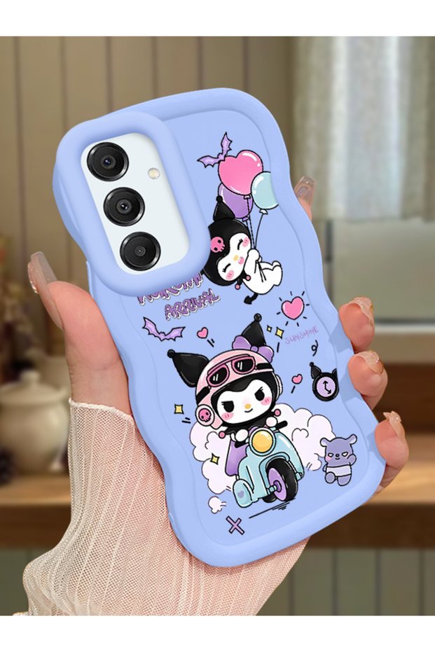 Samsung Galaxy A16 Compatible Shockproof Simple Blue Silicone Phone Case Kuromi Pattern