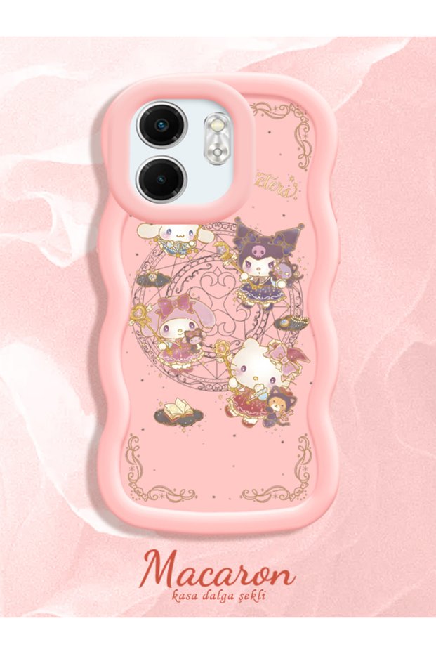 Simple Pink Silicone Phone Case Kitty Pattern Shockproof Compatible with Infinix Smart 9