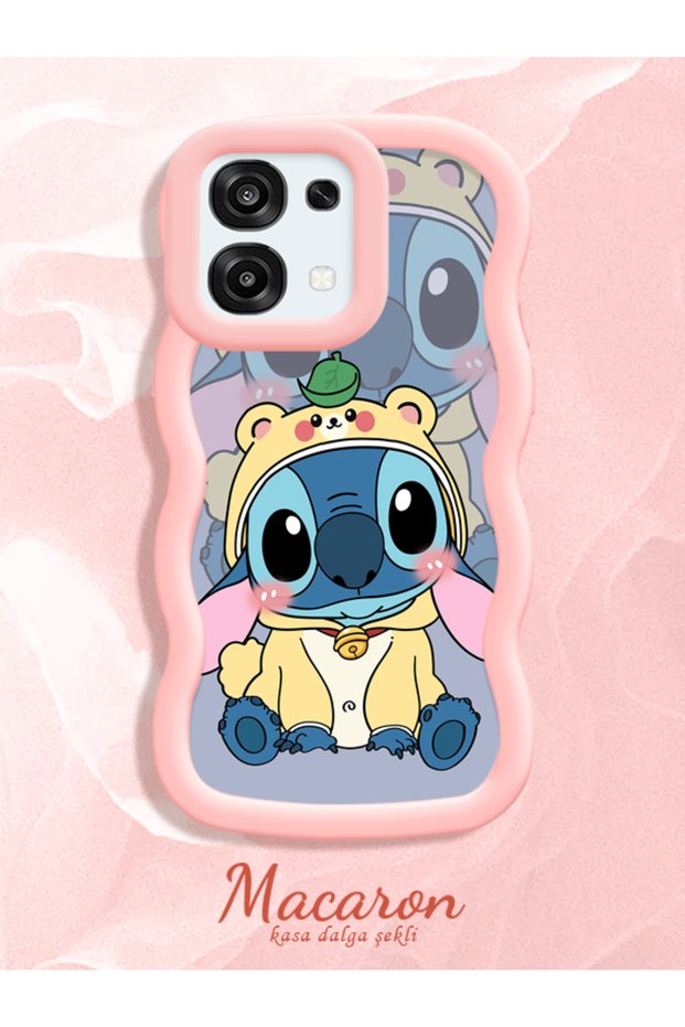 Simple Pink Silicone Phone Case Stitch Pattern Shockproof Compatible with A6 Pro 5g