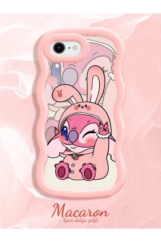 Shockproof Simple Pink Silicone Phone Case Cute Pattern Compatible with iPhone Se 2022